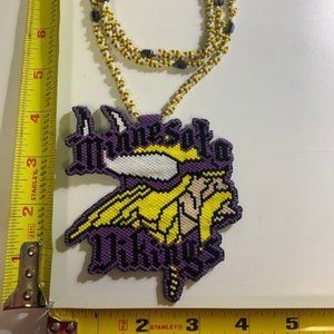Flat Peyote Beaded Medallion on DNA Chain